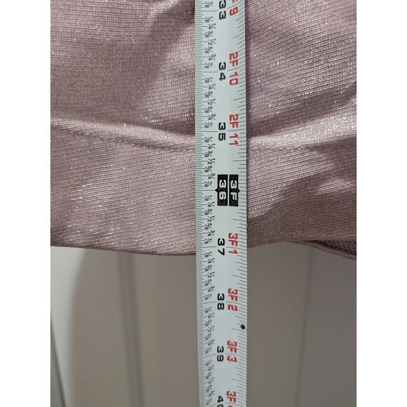 Soieblu Glitter Blush Pink Silver Shimmer Halter Strappy Party Mini Dress Size S - Picture 11 of 13